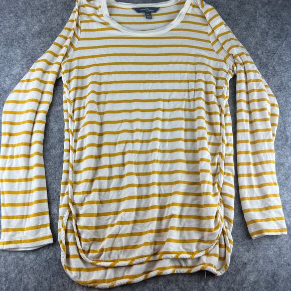 Market‎ & Spruce Stitch Fix Yellow White Stripe Long Sleeve Size M - Picture 1 of 6